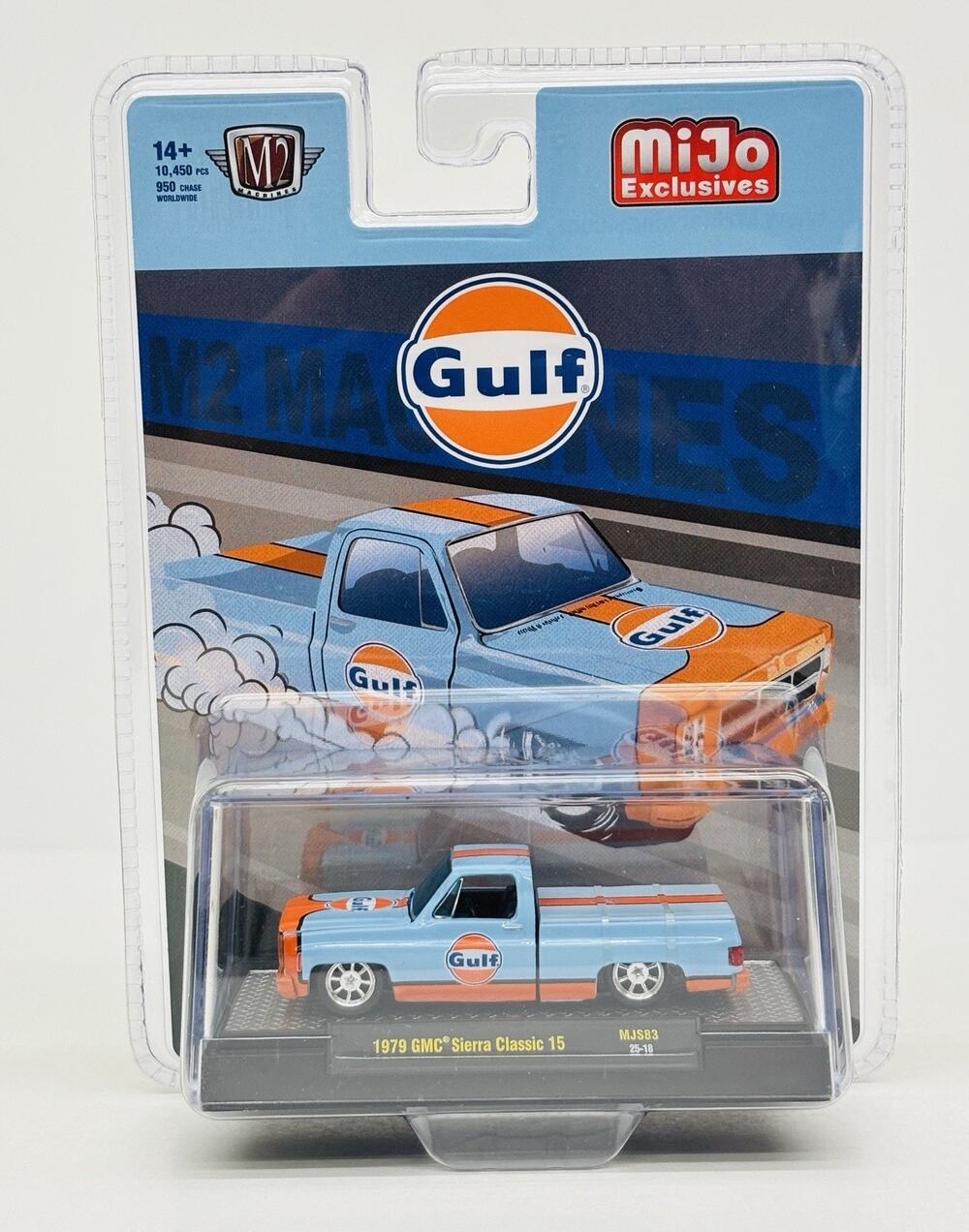 M2 Machines Gulf 1979 GMC Sierra Classic 15 Mijo Exclusive 1:64 Diecast New